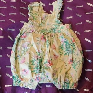 Baby GAP Yellow Floral Romper